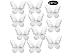 Clips decorativos de mariposas para árbol de Navidad (48 unidades)