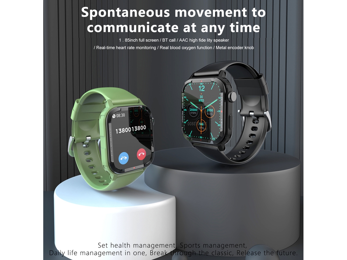 Rebe-relógio Inteligente 1.85'' Rastreador De Fitness Para Android Ios