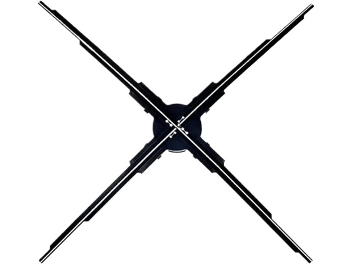 Ventilador Holográfico Led De 65 Cm Con 4 Aspas Y Tecnología De Visualización.