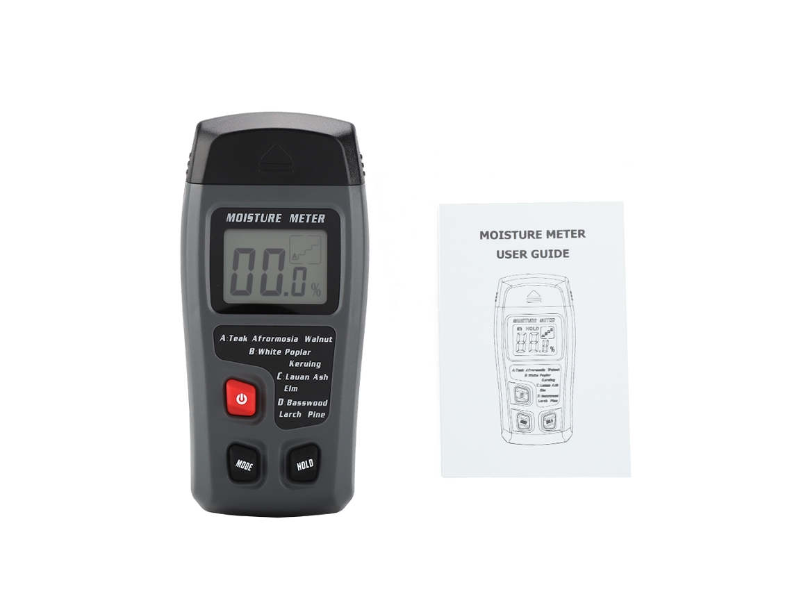 Medidor Digital De Humedad Para Madera Con Pantalla Lcd Grande Y Apagado Automático.