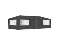 Carpa para fiestas con paredes laterales, 4 x 9 m, 90 g/m², antracita, Dkd Home Decor