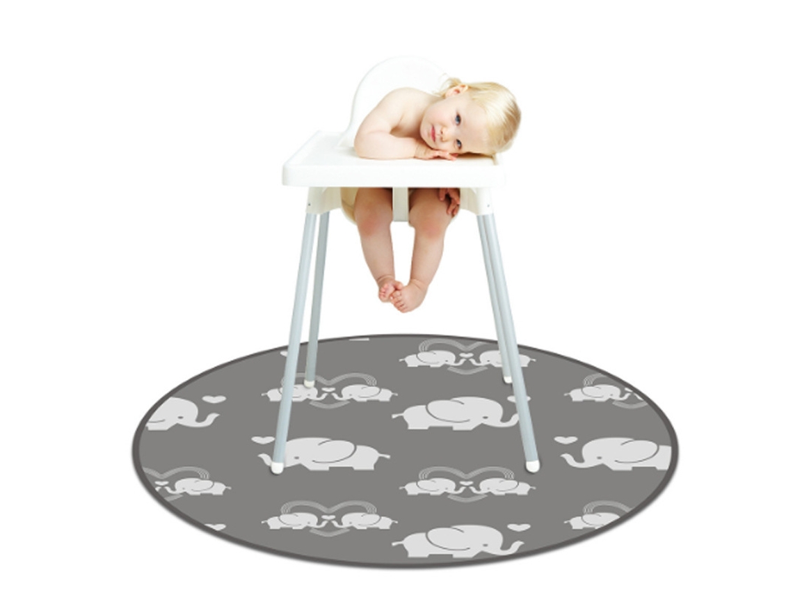 Alfombrilla Antideslizante Para Tronas De Bebé, Ideal Para Atrapar Restos De Comida Y Suciedad, Protector De Suelo Digitallab 130x130cm