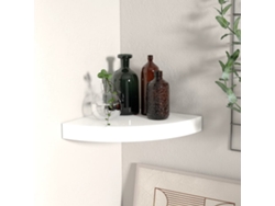 Estantería  Estante de esquina suspendido de MDF blanco brillante, 25 x 25 x 3,8 cm, WSD649040 Lovely Home