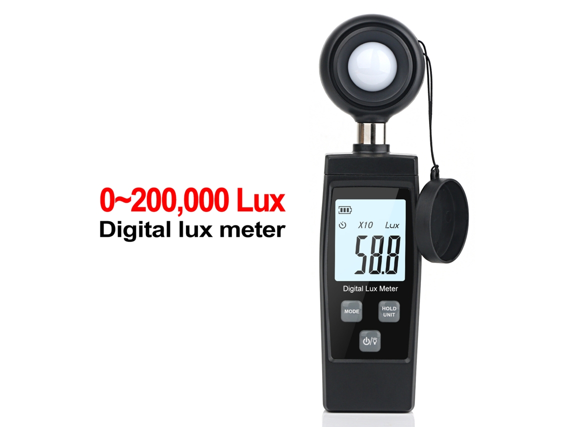 Meter De Luz Digital Portátil Para Medir Intensidad Luminosa Led Plantas Cultivo
