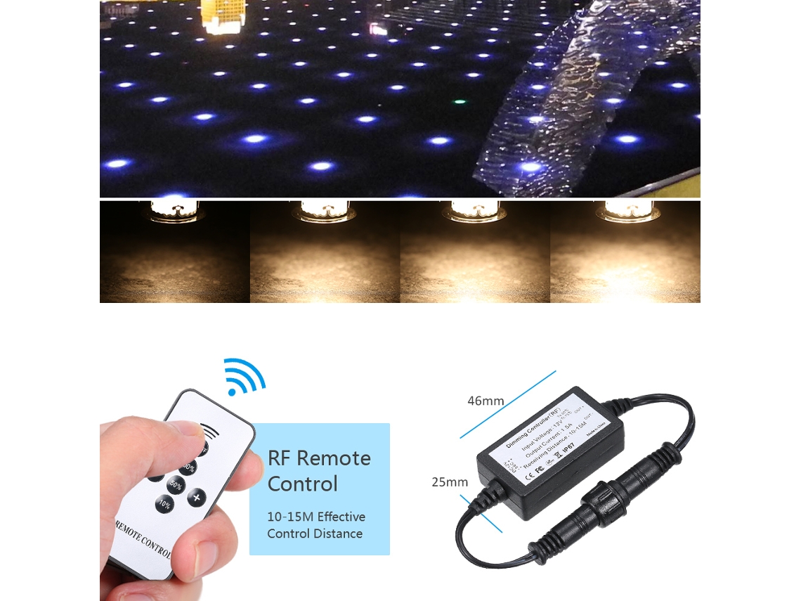 2026-kit Regulador De Intensidad Tomshine Dc12v 15w Con Control Remoto Ip67 Resistente Al Agua Para Luces De Terraza