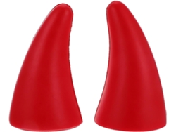 Pegatinas 3d De Cuernos De Diablo Para Decoración De Techo De Coche Para Halloween, Poliuretano Rojo.