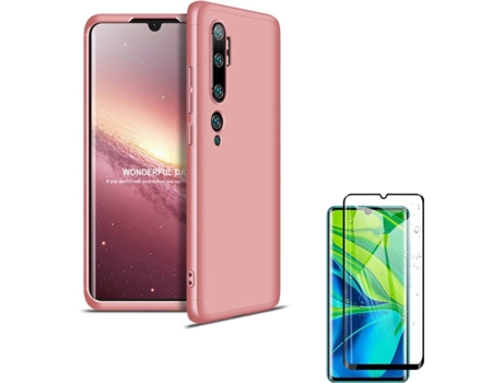 Carcasa y Protector Xiaomi Mi Note 10 Pro Slim armor 360º Rosa