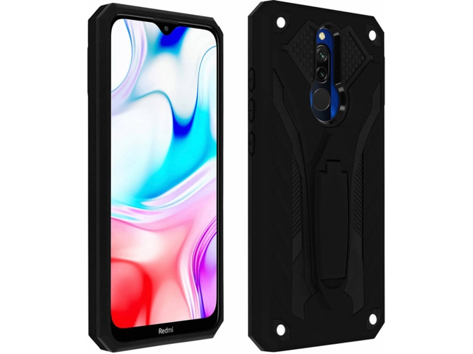 Carcasa Xiaomi Redmi 8, 8A AVIZAR Híbrido Negro