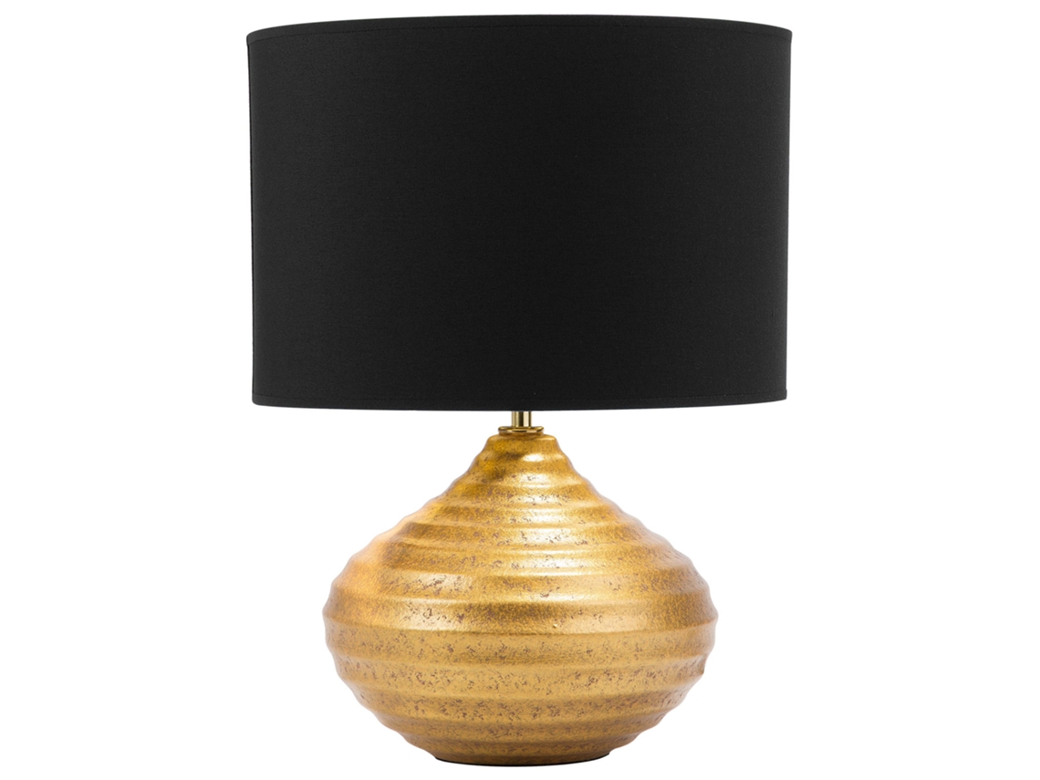 Lámpara de mesa BELIANI Kuban de Cerámica Dorado 32x32x42