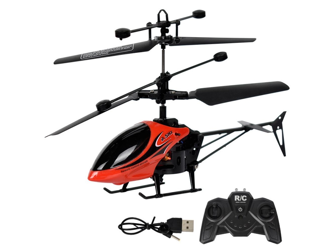 Mini Helicóptero Teledirigido Con Luces, Usb, 2 Canales, Despegue/aterrizaje Con Un Solo Toque, Juguete Volador.