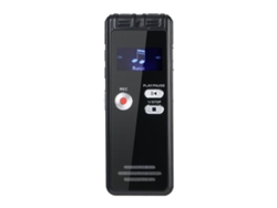Grabadora de entrevistas con pantalla LED de 0,8 pulgadas, reproductor MP3 recargable vía USB, sin memoria.