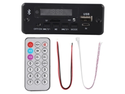 Placa Decodificadora Bluetooth 5.0 Mp3 Flac Lossless Com Tela Colorida Aux Usb Controle Remoto 02cabt-dx Preto
