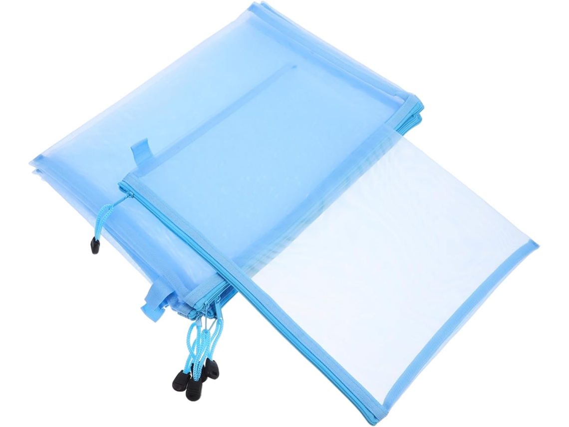 Juego De 5 Bolsas Transparentes Con Cremallera De Nailon Para Almacenamiento De Suministros