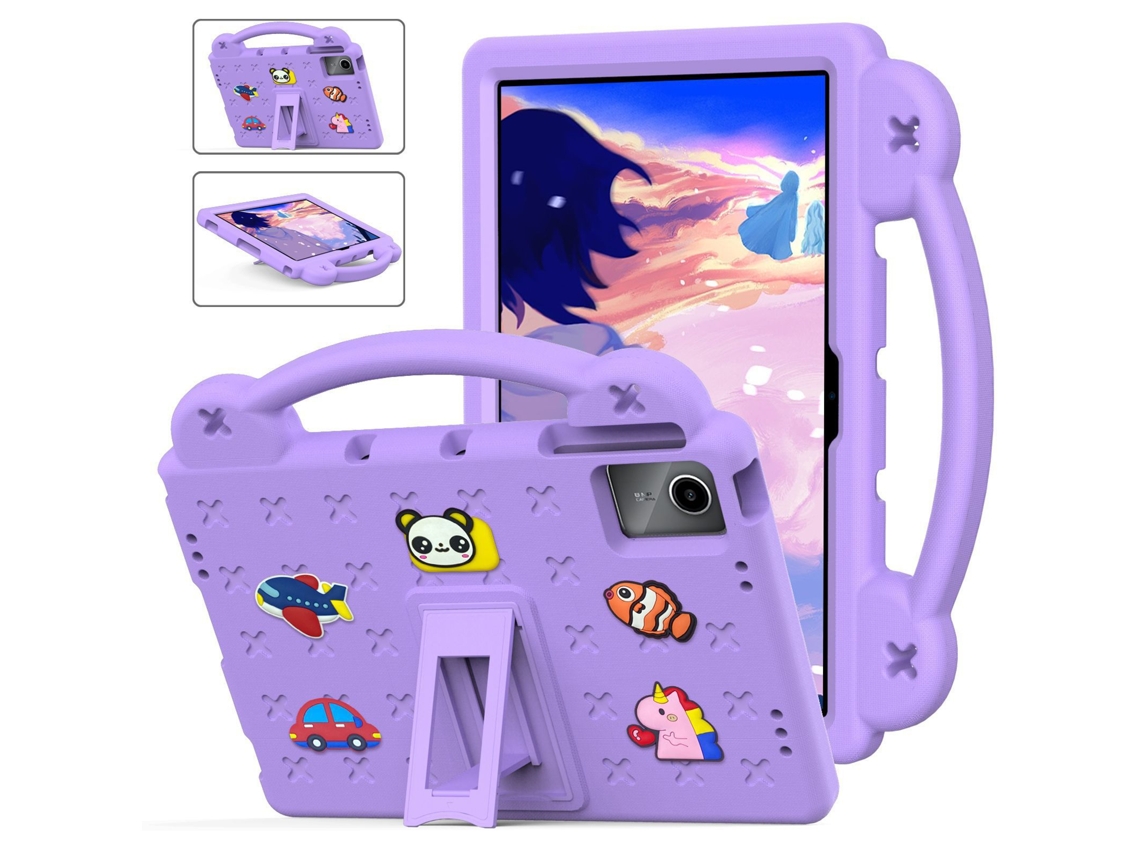 La funda protectora para tableta TCL con soporte para la mano es adecuada para su uso con la TCL Tab 11 9466x3 / TCL NXT Pader 11 Ushion (2023) Light Purple.