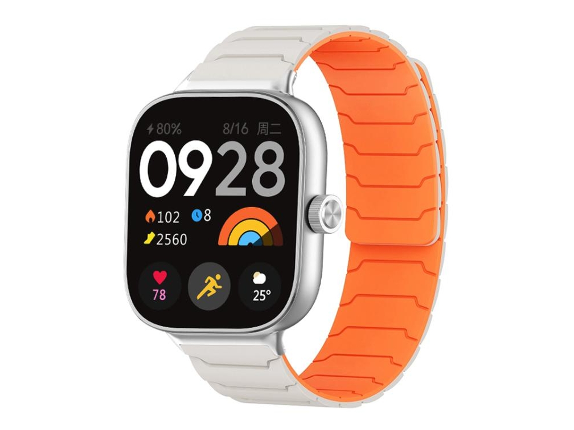 Pulsera magnética de silicona para Xiaomi Band 9 Pro / 8 Pro, color naranja estrella, XIAOMOYU