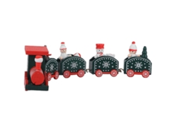 Juguete Tren De Santa De Madera Mini Tren De Navidad Regalo Para Niños Decoración Infantil Verde