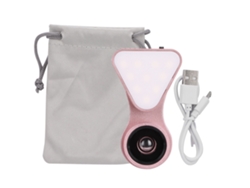 Luz Led Portátil Multifuncional Para Selfies De Teléfono Con Clip Y Lente Para Transmisión En Vivo Hd Y Disparo De Ángulo Amplio