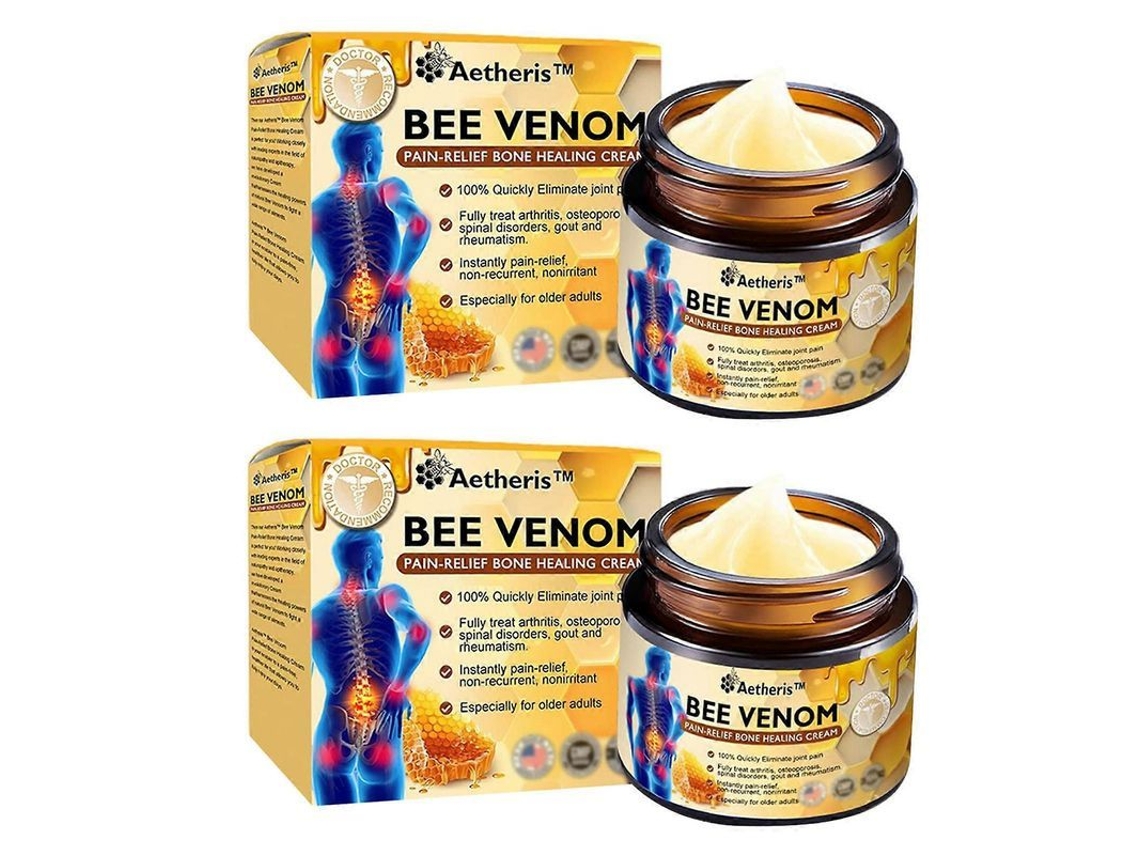 Crema Curativa Con Veneno De Abeja Para Huesos Y Articulaciones. Alivia El Dolor De Espalda, Cuello, Manos, Rodillas Y Zona Lumbar.