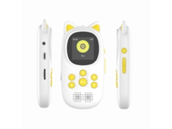 Reproductor Mp3 32Gb Con Bluetooth Como Regalos Para Niños Radio Fm Alarma (Cordón Incluido) CHRUI Amarillo
