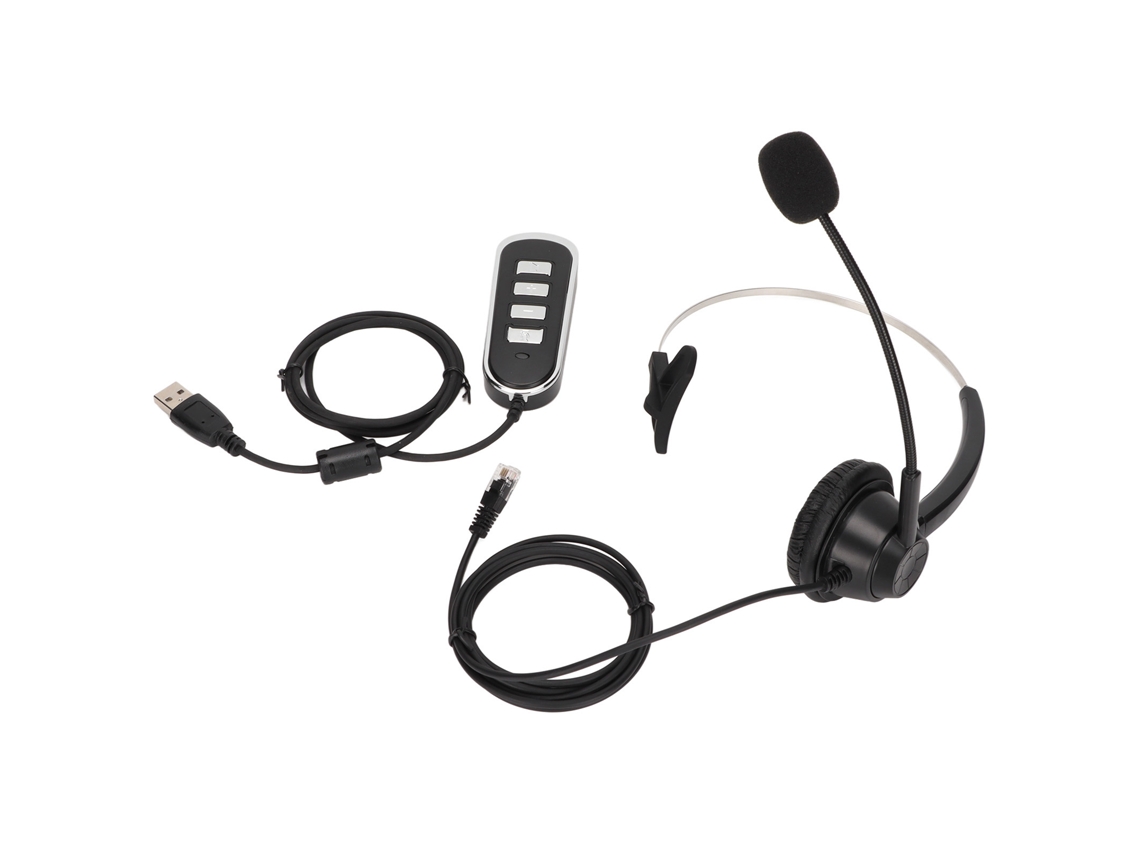 Fone De Ouvido Monaural Com Microfone Rj9 Usb Para Atendimento Ao Cliente Escritório Negócios H360-rj9-u900