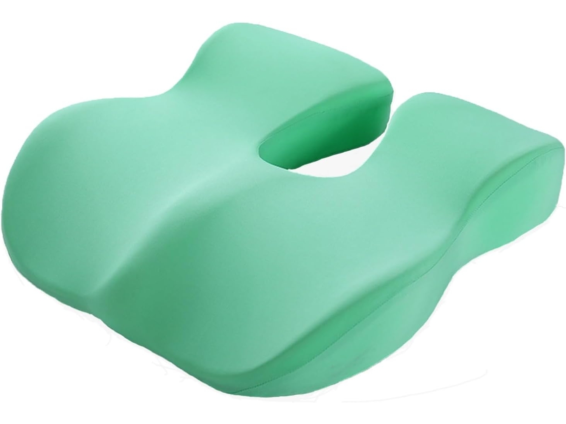 Almofada De Assento Em Espuma Viscoelástica Eifson Para Aliviar Lesões No Cóccix E Oferecer Suporte Para As Costas (verde)