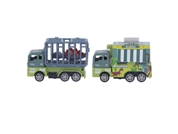 Camión De Transporte De Dinosaurios De Juguete Con Mecanismo De Retorno Por Resorte Y Puertas Que Se Abren Para Niños.