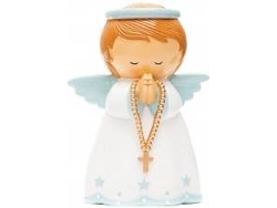 Figura Decorativa LITTLE DROPS OF WATER Ángel Niño Rosario Medio (Blanco - Resina)