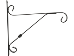 Soporte Decorativo De Hierro Para Macetas Colgantes, Negro, 25x23 Cm