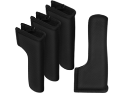 Puertas 4 Fundas Protectoras Manijas Negras Piezas