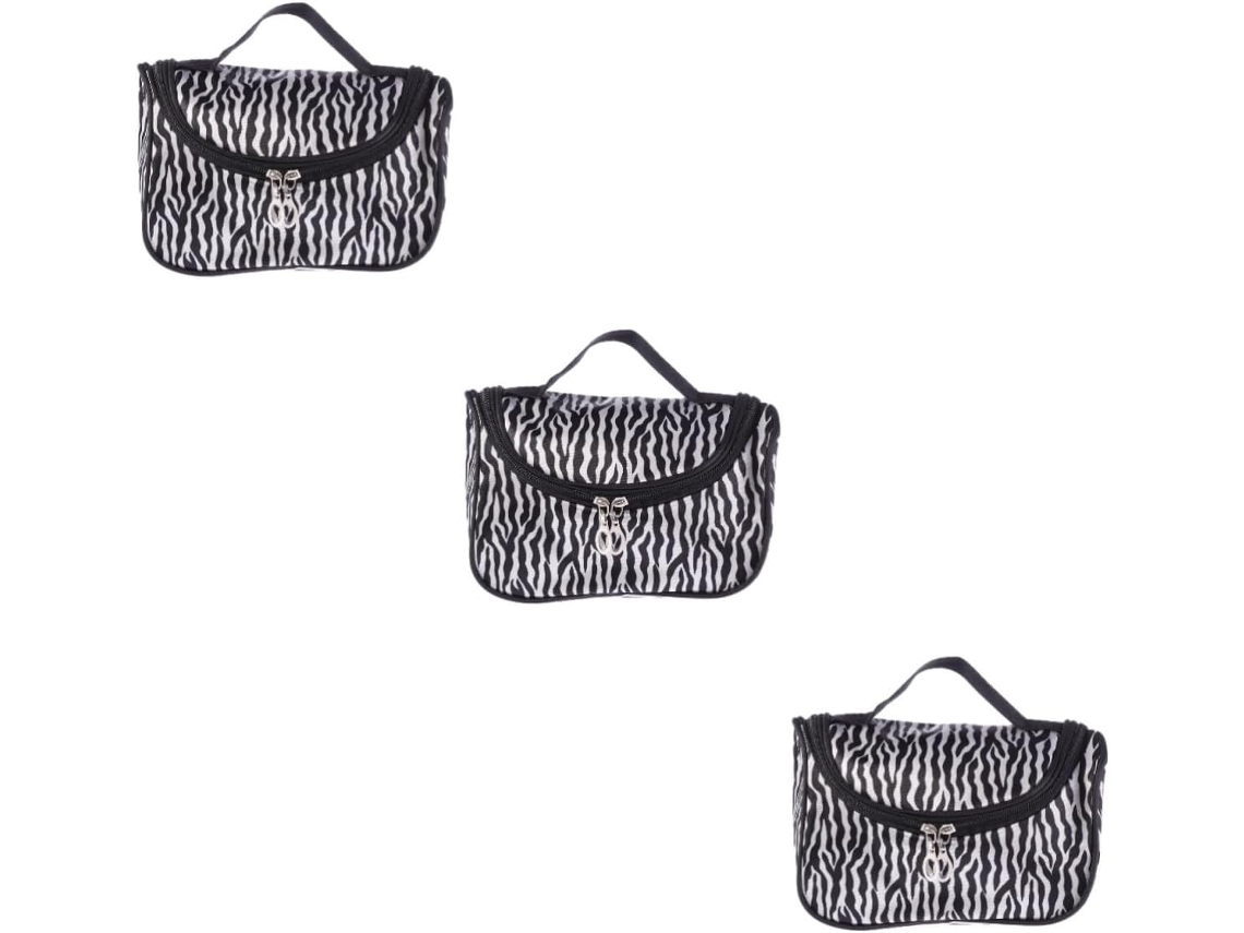 Nécessaire Feminina De 3 Peças Com Estampa De Nécessaire Portátil Para Viagens E Armazenamento.