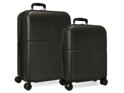 Juego de Maletas ABS Rígida Highlight PEPE JEANS Negro (48x70x28cm - 79 L)