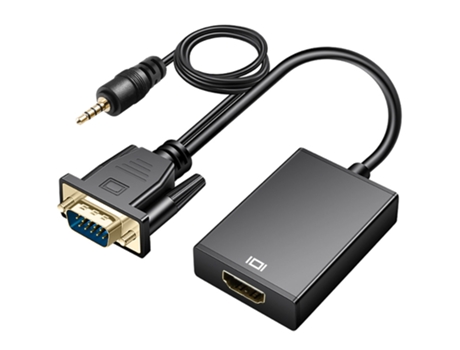 Adaptador Vga Hdmi Hembra Alta Definición Clavija AVIZAR Negro