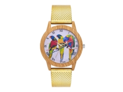 Reloj De Pulsera Unisex Zhoulianfa Con Correa De Malla Y Dial De Escala Romana (oro)