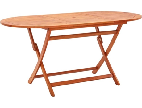 Mesa de jardín VIDAXL Marrón Madera (160x85x74 cm)