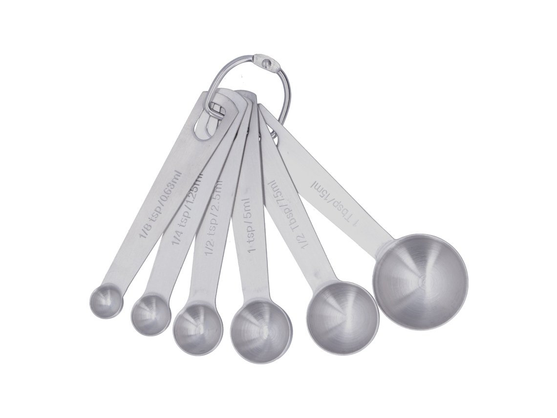 Set De 6 Cucharas Medidoras De Acero Inoxidable Para Cocina Herramientas De Medida Para Cocinar Y Hornear En El Hogar