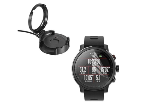 Kit Cargador Usb Película Protectora Pantalla Gel Cobertura Completa Xiaomi Amazfit Stratos