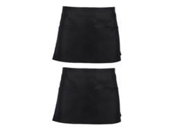 Delantal De Cintura Para Camarero Y Cocina, Delantal Corto Con Bolsillo, Negro, Antimanchas, Para Hogar, Restaurante, Hornear
