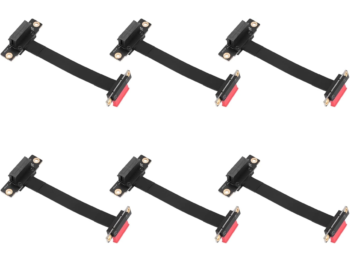 Cable De Extensión Pcie X1 Dual 6x 3.0 En Ángulo Recto De 90 Grados, Tarjeta Pci Express 1x De 8 Gbps