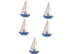 Juego De 5 Piezas De Veleros Decorativos Mediterráneos, Adornos Creativos Para El Hogar.
