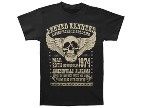 Camiseta ROCKINSTONE Lynyrd Skynyrd Alabama 74 T (Algodón - XXL)