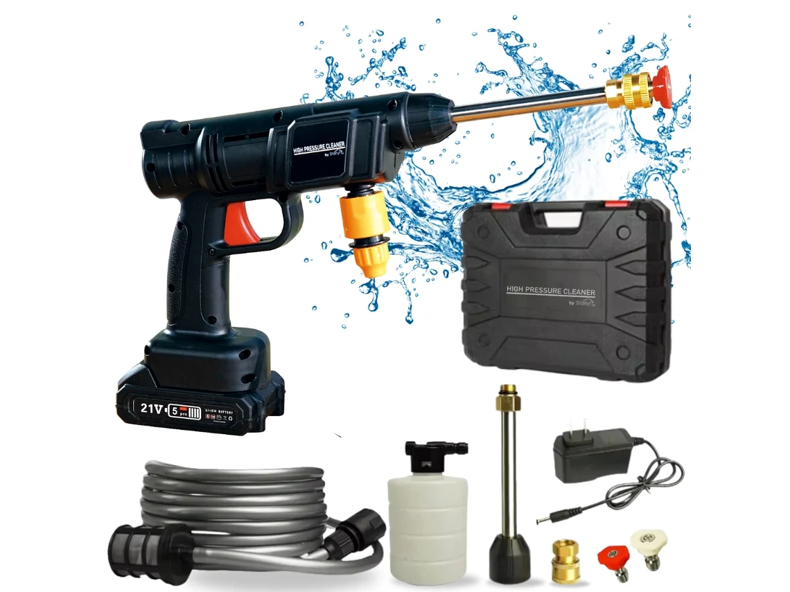 Lavadora a presión sin Cable High Pressure Cleaner, Pistola portátil de Agua de Alta presión, Pistola para Lavar Coches STARLYF