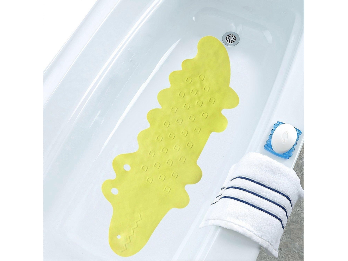 Rebe-tapete De Baño De Goma Tpr Antideslizante Crocodilo Con 185 Ventosas Para Bebés Y Niños 95x