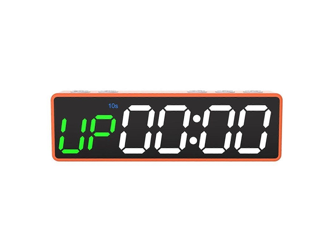 Temporizador Portátil Para Gimnasio, Reloj De Entrenamiento Con Batería Recargable E Imán Integrado, Temporizador De Intervalos Nuevo Naranja