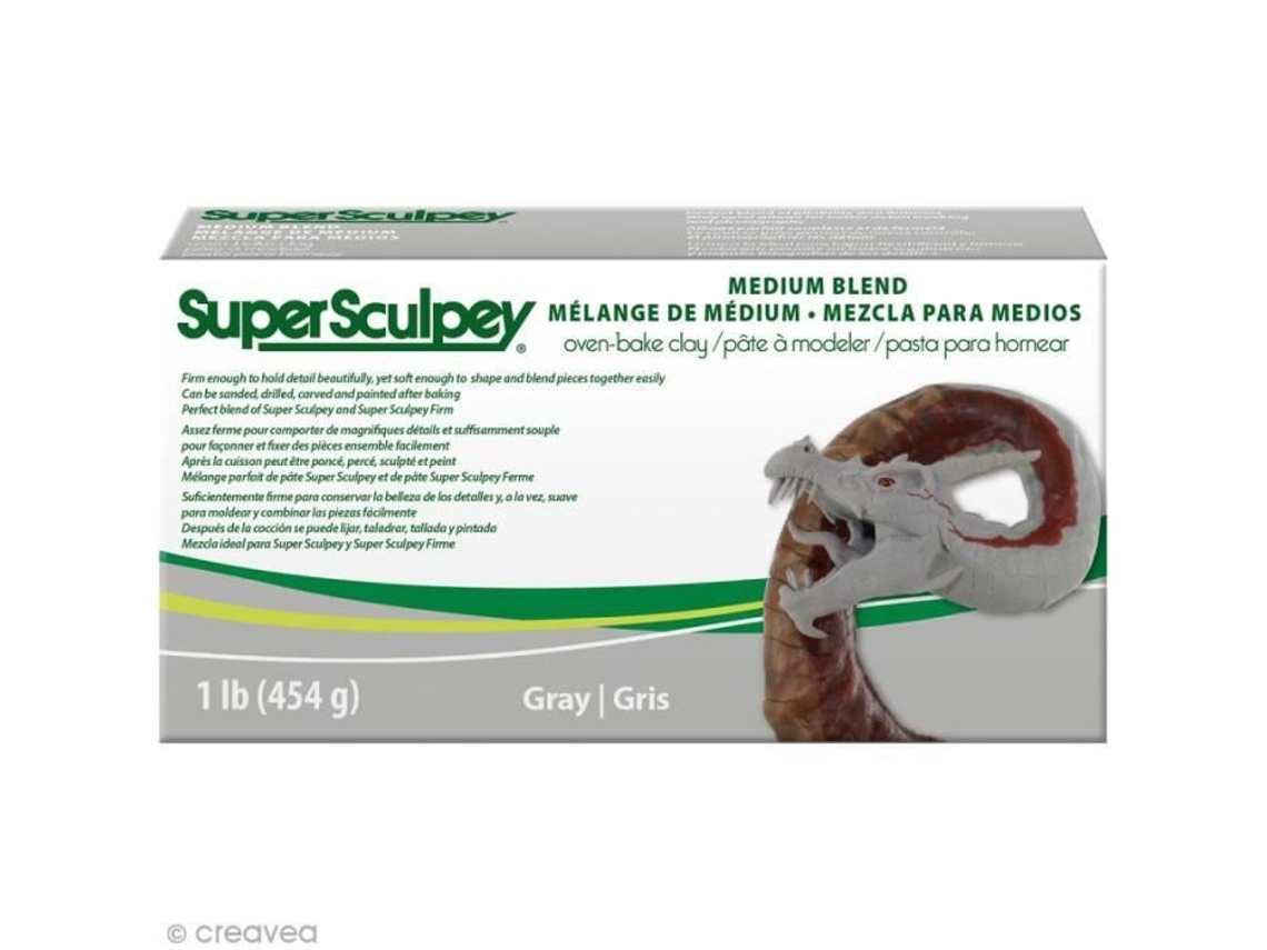 Pasta mezcladora media Super Sculpey - Gris - 454 g