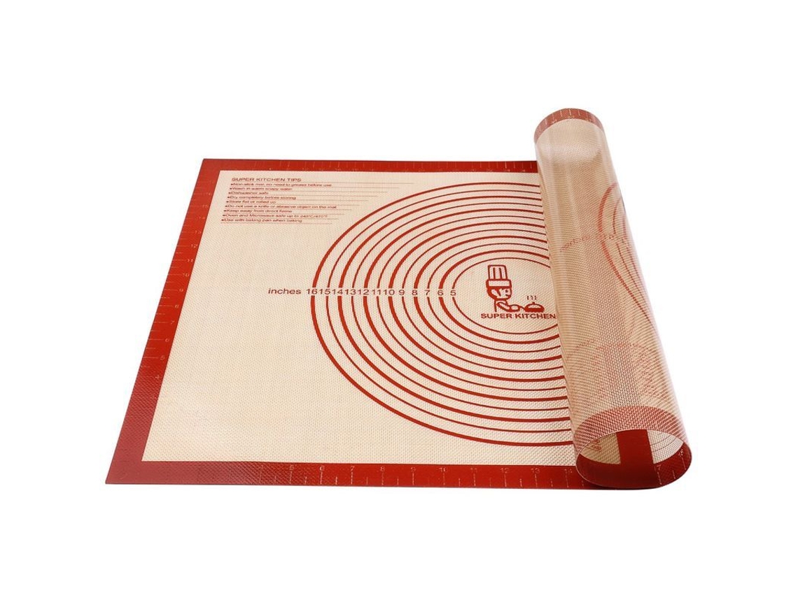 2026da-manta De Repostería De Silicona Antideslizante Grande Con Medidas 711x508x0.7mm Rojo