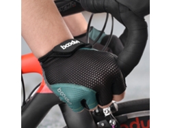 (azul Oscuro L) Guantes De Ciclismo Para Exterior De Medio Dedo Con Silicona Reflectante 4d Para Visibilidad Nocturna.