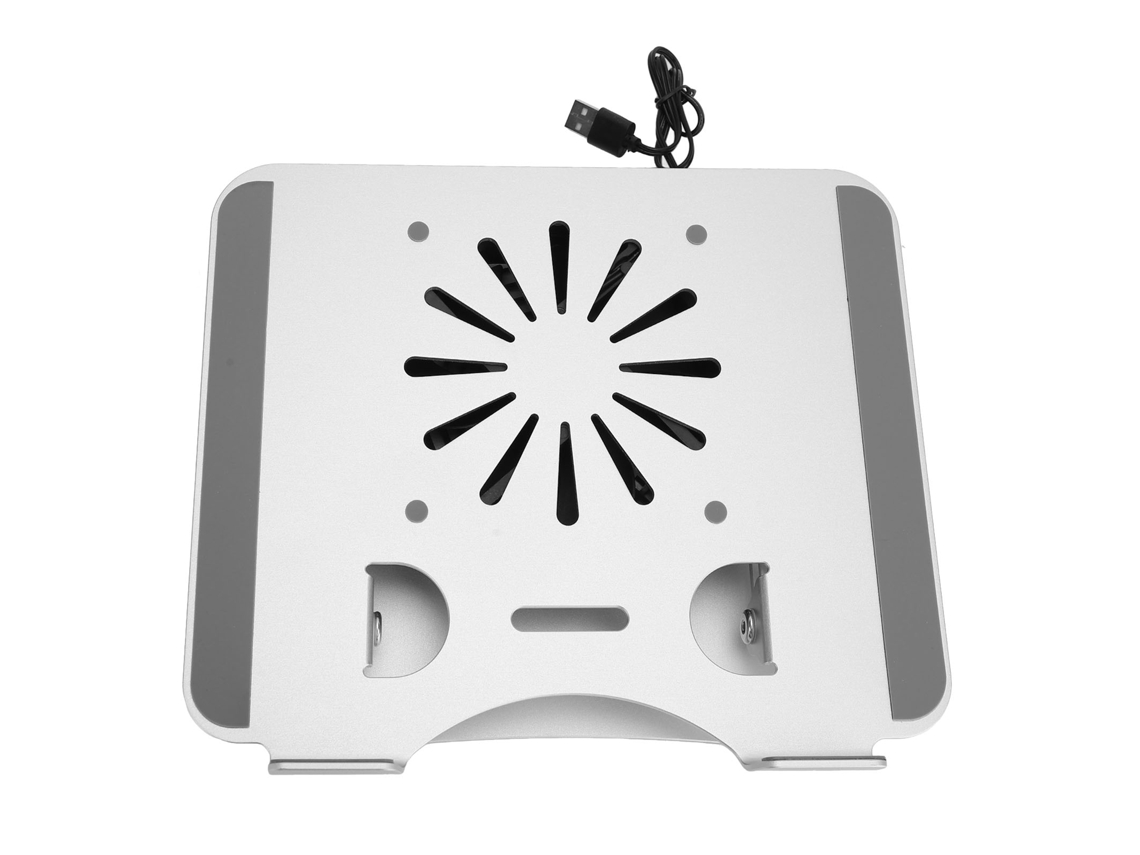 Soporte De Refrigeración Para Portátiles De Aluminio De 17 Pulgadas, Elevable, Plegable Y Con Ventilador Usb