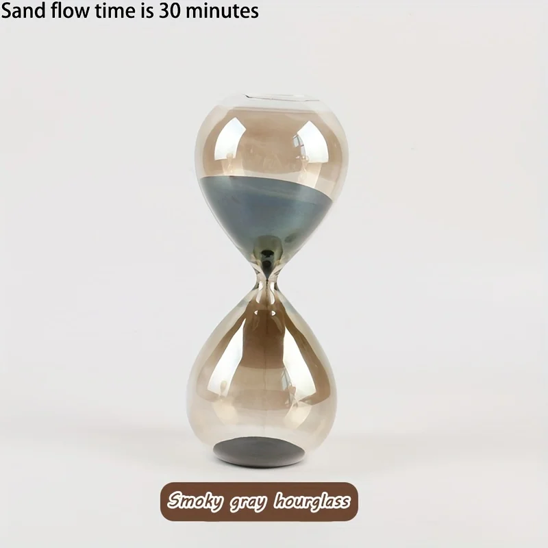 (blanco Grisáceo, 30 Minutos) 1 Colorido Reloj De Arena Decorativo De 30 Minutos, Diseño De Vidriera
