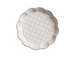 Platos llanos de cerámica, aptos para microondas y lavavajillas, con diseño en relieve, platos blancos para ensalada y pasta, varios tamaños.
