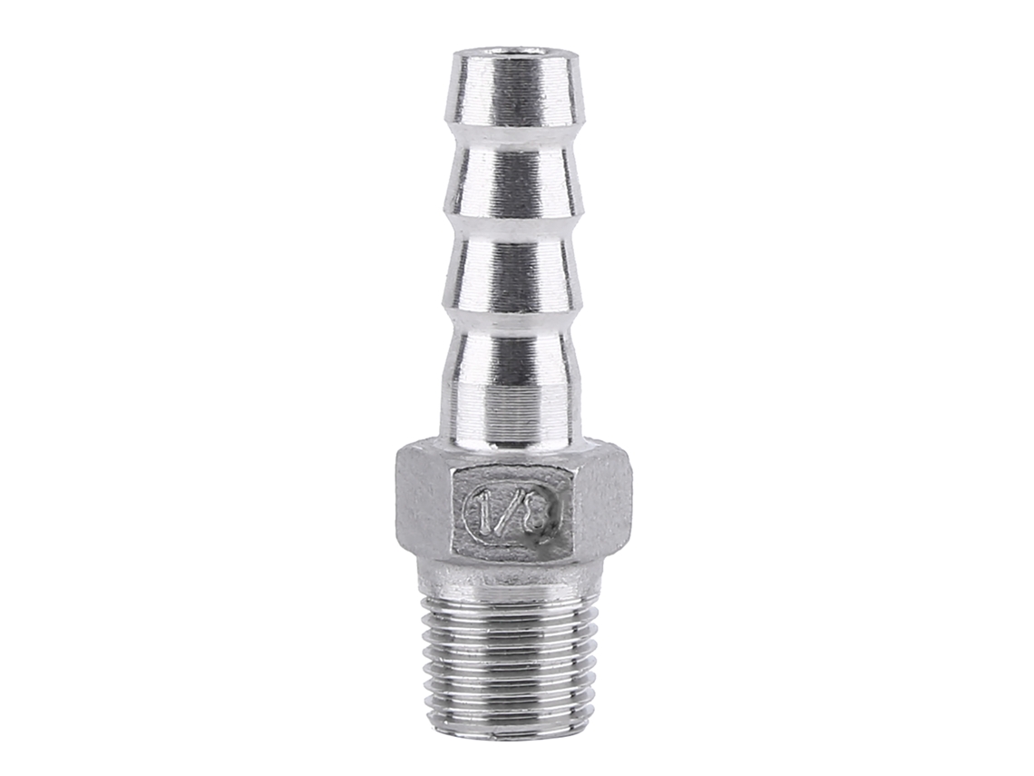 2026velora-conector De Manguera Barbón De Roscado Macho Acero Inoxidable 304 (1/8"x8mm)